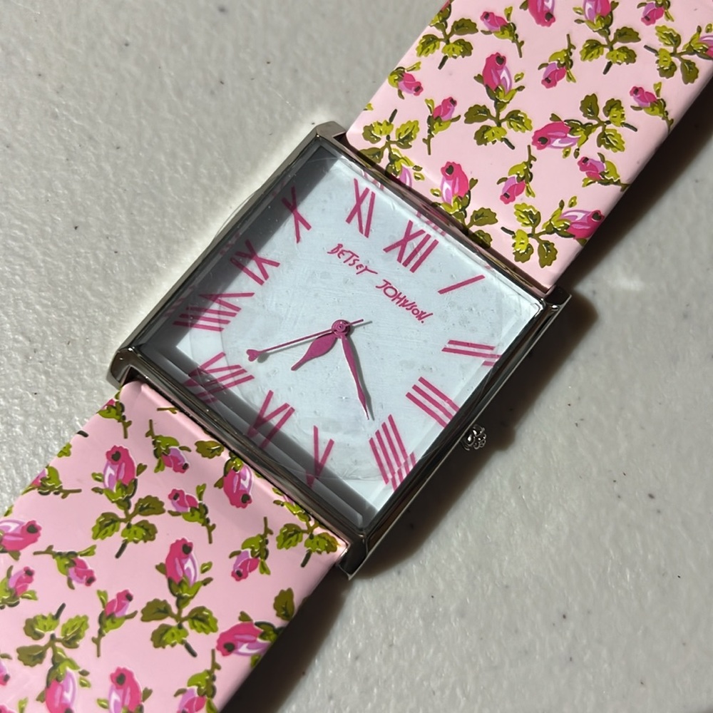 Betsey Johnson Pink Roses Watch
